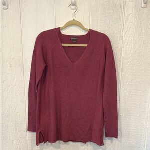 Eddie Bauer Dark Pink V-Neck Sweater Tunic